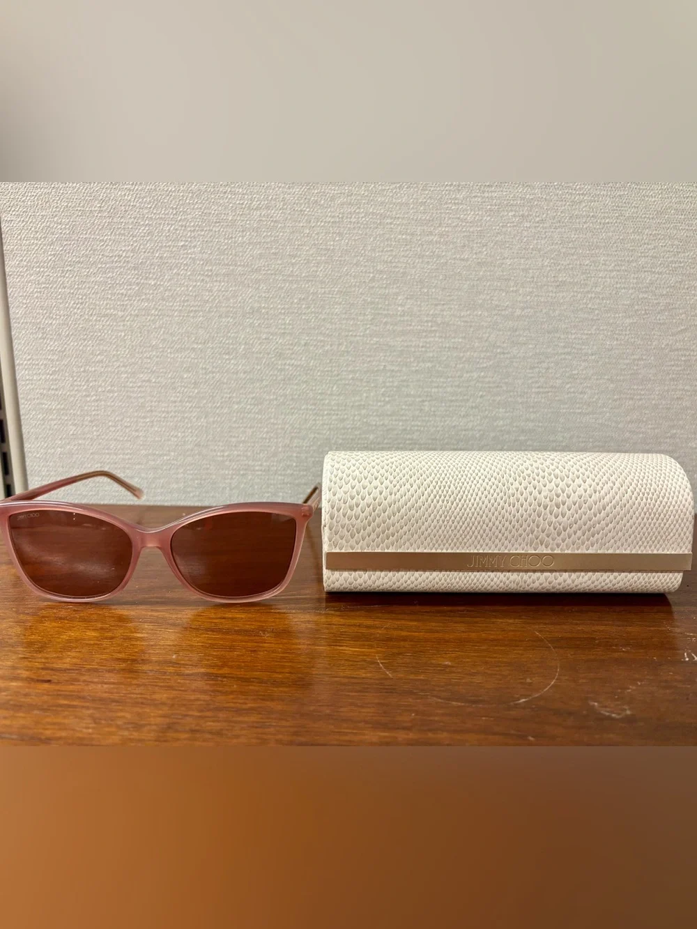 Jimmy Choo BA/G/S Nude Pink Cat Eye Sunglasses with Original Case